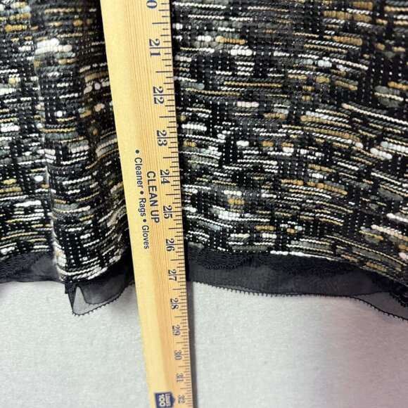 Aysha Women’s Tweed Sleeveless Dressy Mini Dress Metallic Weave Black Multi - Picture 16 of 16